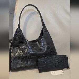 Urban Expressions Faux Croc Embossed Handbag And A New Day  Wallet‎
